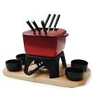 Swissmar Montblanc Meat Fondue, 15 piece, Red