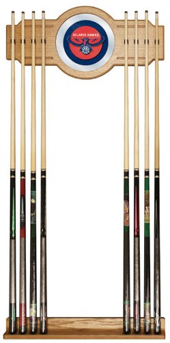 Atlanta Hawks NBA Billiard Cue Rack with Mirror