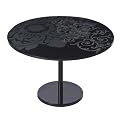 Pedestal Coffee Table - Damask Black