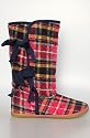 Sugar The Morigami Quilted Plaid Boot in Multi,Shoes for Women