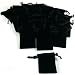 20 Pouches Black Velvet Drawstring Jewelry Bags 2"