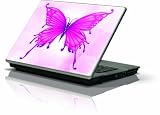 Skinit Protective Skin (Fits Latest Generic 17 Laptop/Netbook/Notebook); Pink Butterfly