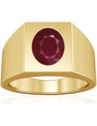 18K Yellow Gold Oval Cut Ruby Solitaire Ring