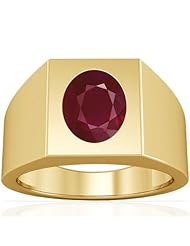 14K Yellow Gold Oval Cut Ruby Solitaire Ring