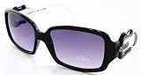 Fendi - NEW Authentic FENDI FS-383 FS383 001 BUCKLE DESIGNED SUNGLASSES Black White Frame Size 56-15-130