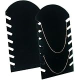 2 Black Necklace Pendant Chain Jewelry Plastic Easel Displays
