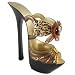 Cheetah Print Platform Shoe Brush Holder Brown