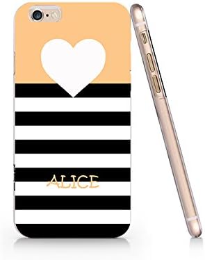 Striped Monogram Personalized Unique Custom Initials Slim Iphone 6 Plus 6S Plus Case, Clear Iphone 6 Plus 6S Plus Case Plastic Hard Case Unique Design-Quindyshop (AM553)