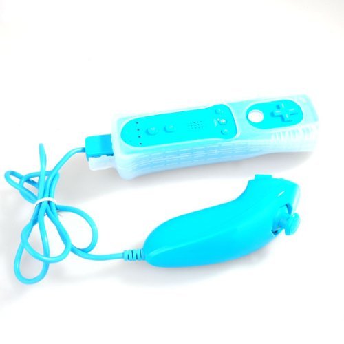 Remote Controller  Nunchuck Combo Blue for WiiB0041HPC2Y