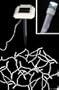 Set of 200 Wide Angle LED Pure White Solar Powered Christmas Lights - White Wire
