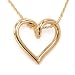 $389 - 18k Gold Curved Heart Pendant