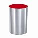 Umbra Metalla, Bin with Brushed Metal Finish- 3 gallon (14 L)- Nickel & Red