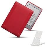 AMAZON KINDLE 4 RED TPU GEL SKIN / CASE / COVER + DESK STAND PART OF THE QUBITS ACCESSORIES RANGEby Qubits