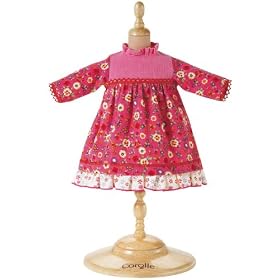 Corolle Classic Doll 14-inch Fashion Ruffle-Neck Flowered Dress by Corolle