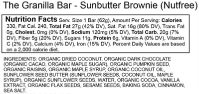 The Granilla Bar - Sunbutter Brownie 6 Pack
