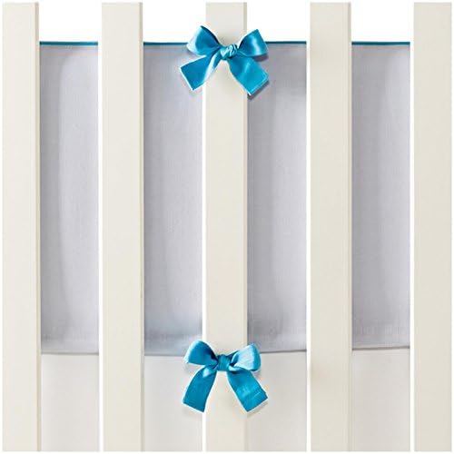 Serena &amp; Lily Banded Linen Bumper - Chambray/Cyan