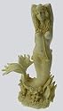 *AWAKENING* Erotic Mermaid/Siren Figurine on rocks - in Faux lvory