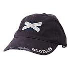 Scotland Flag Embroidered Distressed Design Baseball Cap