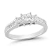 14k White Gold Diamond Engagement Ring (1.00 cttw H-I Color, I1-I2 Clarity), Size 6