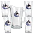 Great American Vancover Canucks Pitcher and Shaker Glass Set - Vancouver Canucks 5 PC