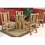 Aloha 5 Piece Indoor Bamboo Dining Set Fabric: Resort Life Multi