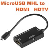 YAYAGO MHL Adapter Kabel Micro USB auf HDMI für Huawei Ascend D quad + Reiselader Lader ** MIT 1 AMPERE ** für Ihr Ascend D quad inkl. dem Original YAYAGO Clean-Pad