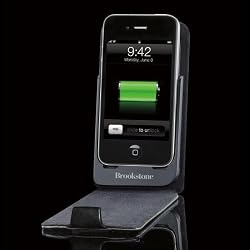 Brookstone Leather Recharging Case for iPhone 3 Device