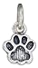 Sterling Silver Antiqued Small Paw Print Charm.