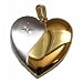 TOC Sterling Silver Two Colour Heart Satin Polished Family Locket on 18