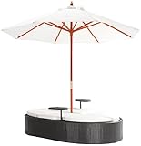 IMAGE OF Zuo Hampton Outdoor Umbrella and Lounger Bed