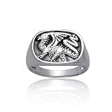 Bling Jewelry .925 Sterling Silver Dragon Ring for Men Unisex - Size 9