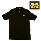 Michigan Wolverines NCAA Classic Pique Polo Shirt (Black)