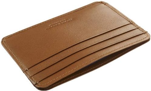 Tan Leather Credit Card Holder by Byron and Brown