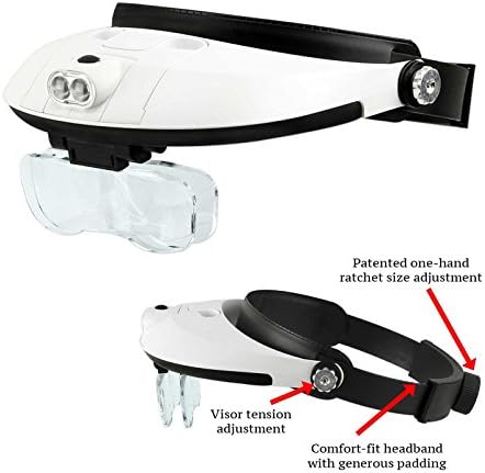 2 LED Illuminating Headband Magnifier - Choose from 2 Different Styles