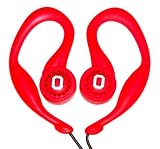 Ohio State SportClip Earphones with Wind Up Storage Case for MP3, CD, DVD Players, Red