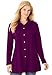 Women's Plus Size Pleated Button-Front Tunic