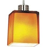IMAGE OF Access Lighting 90918-BS/AMB Low Voltage Pendant with Hermes Glass Brushed Nickel/Pewter