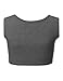 J.TOMSON Women's Sleeveless Round Neck Crop Top