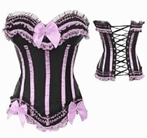 Beautiful Burlesque moulin rouge corset Size XL(12-14), colour Pink lace with Black Basque