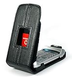 Motorola RAZR Maxx Ve Black Leather Clip On Flip Case Cover with Removable  ....