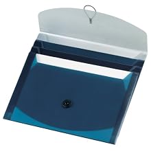 Pendaflex Slide File, Blue/Silver, Letter, 4 Sliding Pockets, Poly, 1-Each