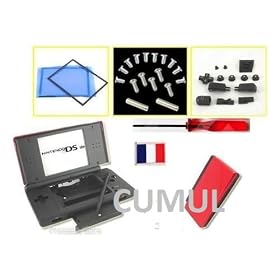 NDS LITE Rouge et Noir Coque Etui pour NINTENDO DS LITE NDSL