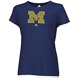 Adidas Michigan Wolverines Women's Campus Variety Tissue T-Shirt Medium