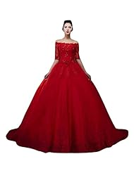 Plus Size Tulle Sequined Applique Elbow Length Sleeves Bateau Neck 2015  Dress