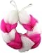 Beauty : Foaming Shower Pouf Pink & White