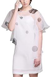 Spaghetti Strap Chiffon Polka Dot Print Above the Knee Short Mesh  Dress