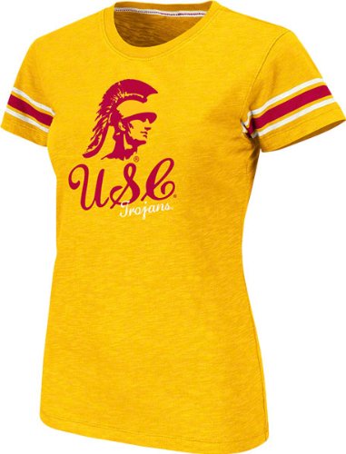 USC Trojans Women's Gold Backspin Slub Knit T-Shirt