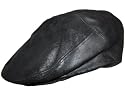 Mens Ladies Real Leather Flat Cap hat