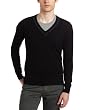 Ben Sherman Men's V-Neck Sweater with Color Insert Long Sleeve Knit