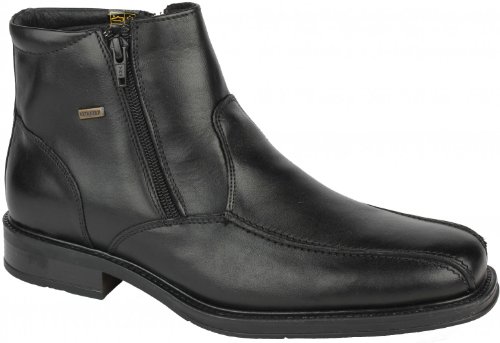 Original Klondike warm gefütterter Winterstiefel Winterschuh mit Doppelreißverschluß und ULTRA-TEX-Membrane schwarz Groesse-44